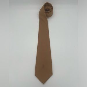 Vintage YSL Yves Saint Laurent Tan Wool Tie